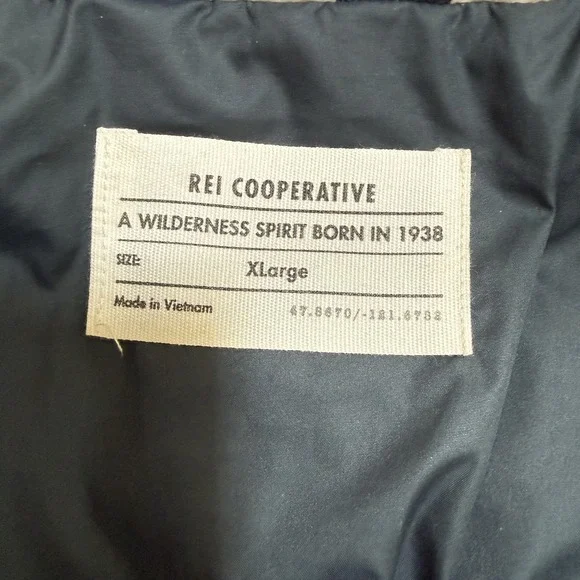 Rei Down Quilted Hooded Puffer Coat Womens XL Blue Mid Length Winter Jacket READ - Picture 3 of 16